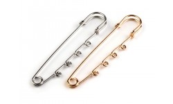 Large Brooch Pin with Loops - 75mm