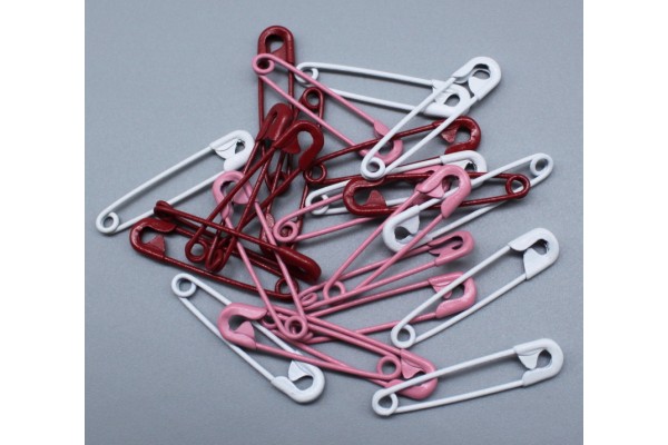 Safety Pins - Coloured - various colours - 28 mm