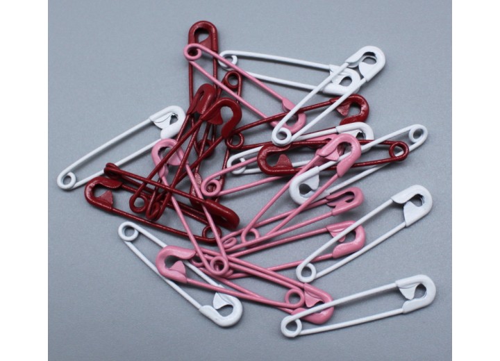 Safety Pins - Coloured - various colours - 28 mm