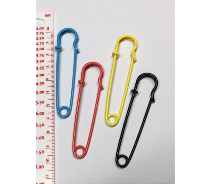 Oversized Safety Pin - Coloured - 70 mm