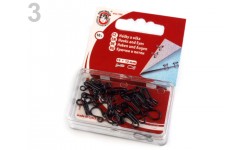 Metal Hook and Eye Fasteners - Size 3 - 13 mm - Pack 10