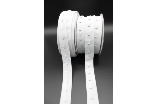 Hook and Eye Tape - White