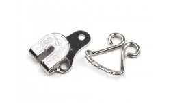 Hook and Bar Fastener - Decorative Nickel