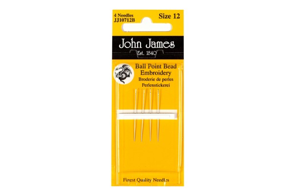 John James Needles - Ball Point Bead Embroidery - Size 12