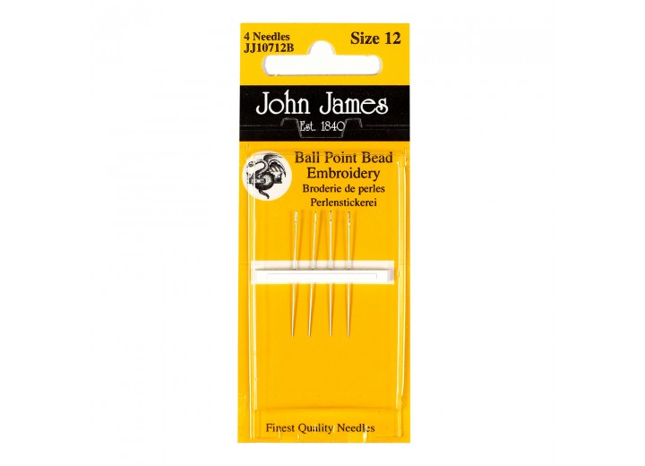 John James Needles - Ball Point Bead Embroidery - Size 12