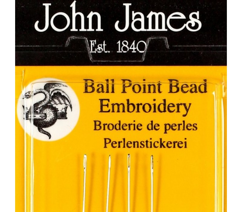 John James Needles - Ball Point Bead Embroidery - Size 12
