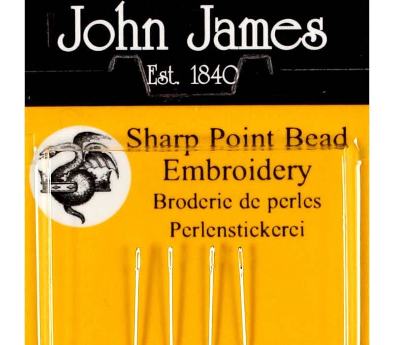 John James Needles - Sharp Point Bead Embroidery - Size 12