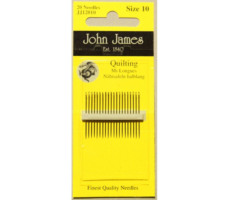 John James Needles - Quilting Needles Sizes - assorted 3/9, assorted 5/10, single size 5, single size 7, single size 10