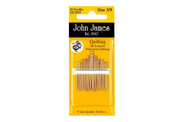 John James Needles - Quilting Needles Sizes - assorted 3/9, assorted 5/10, single size 5, single size 7, single size 10