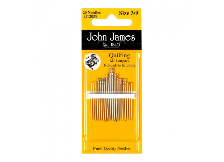 John James Needles - Quilting Needles Sizes - assorted 3/9, assorted 5/10, single size 5, single size 7, single size 10