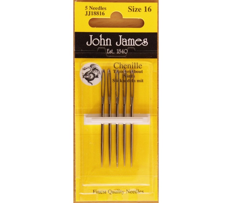 John James Needles - Chenille Needles - Single Size Packs - Size 13, 14, 16, 20, 24, 26 & Assorted Pack 18/24