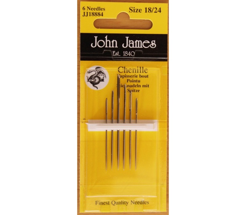 John James Needles - Chenille Needles - Single Size Packs - Size 13, 14, 16, 20, 24, 26 & Assorted Pack 18/24
