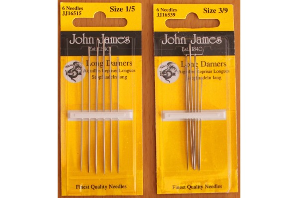 John James Needles - Long Darners - Various Sizes