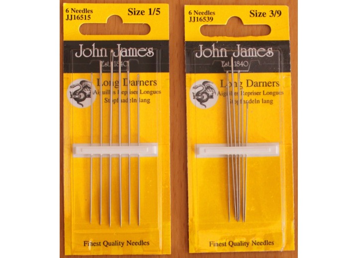 John James Needles - Long Darners - Various Sizes