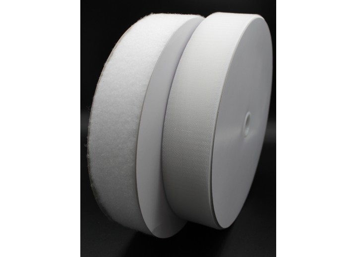 Nylon Black or White Hook and Loop fastener in reels - 50 mm