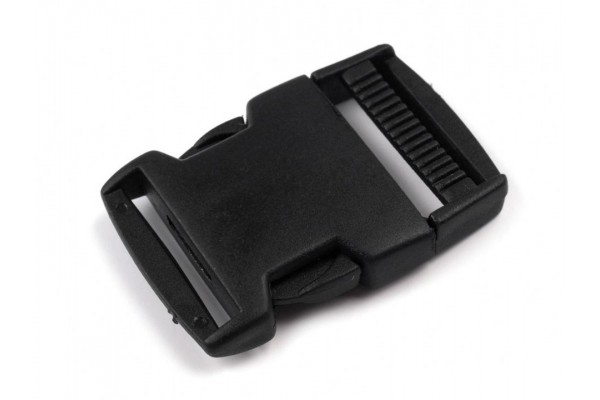 Buckle - Side Release Buckle - 30 mm, with Strap Adjuster (Black or White)