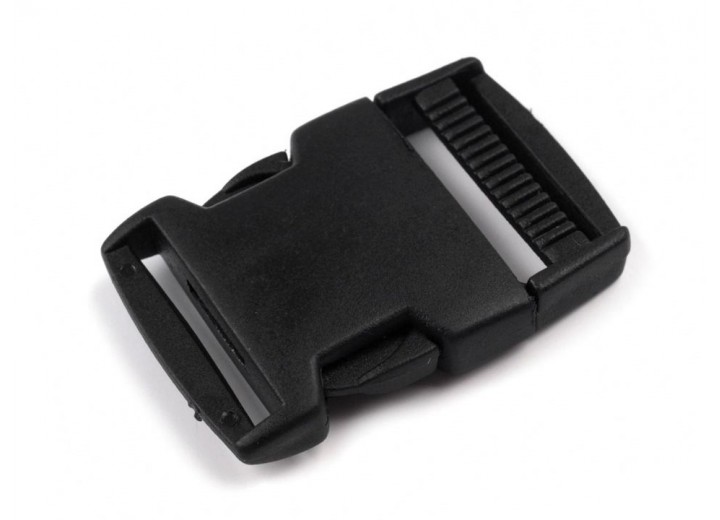 Buckle - Side Release Buckle - 30 mm, with Strap Adjuster (Black or White)