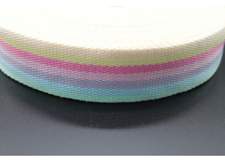 Pastel Stripe Webbing - 40mm