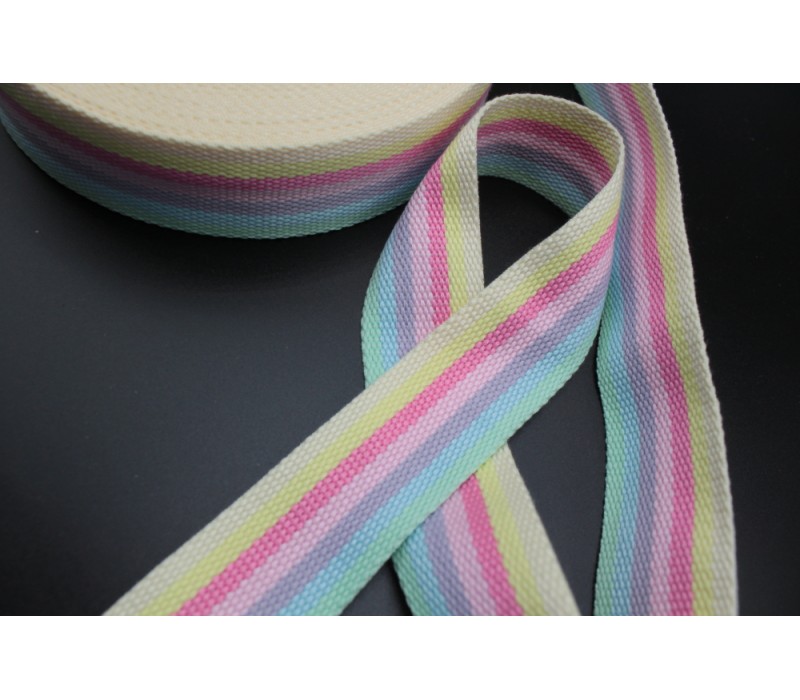 Pastel Stripe Webbing - 40mm