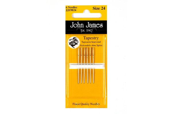 John James Needles - Tapestry/Cross stitch Needles - Various single size packs (13, 14, 16, 20, 24, 26, 28)