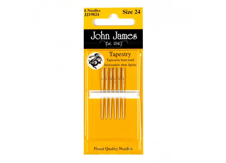 John James Needles - Tapestry/Cross stitch Needles - Various single size packs (13, 14, 16, 20, 24, 26, 28)