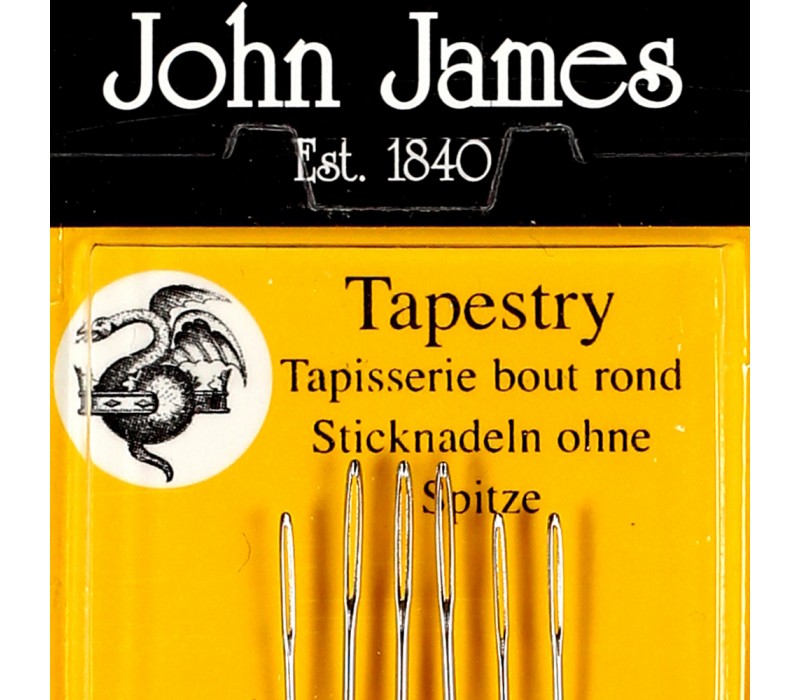 John James Needles - Tapestry/Cross stitch Needles - Various single size packs (13, 14, 16, 20, 24, 26, 28)