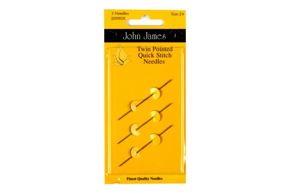 John James Needles - Twin Pointed Quick Stitch Sewing Needles 