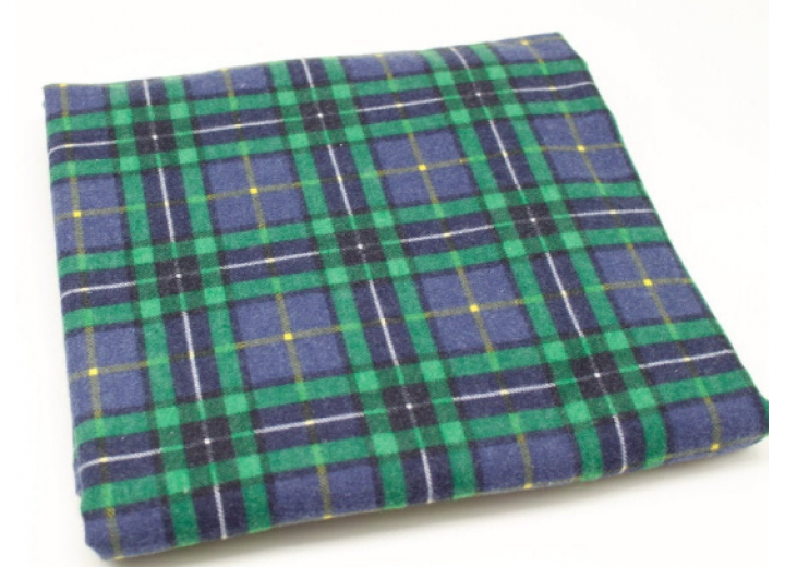 Blue, Green & Yellow Check Flannel