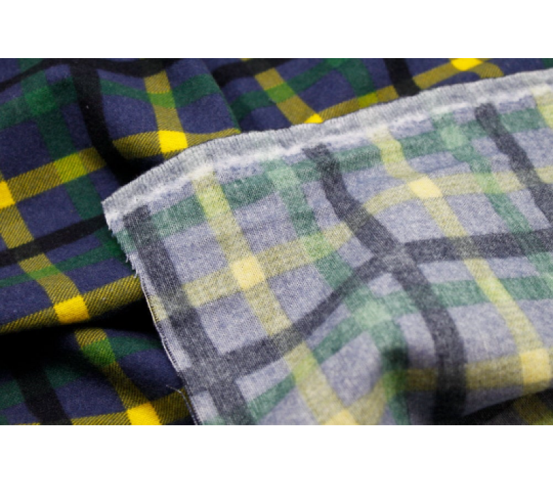 Black, Yellow & Green Check Flannel