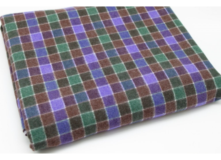 Small Purple Squares Check Flannel