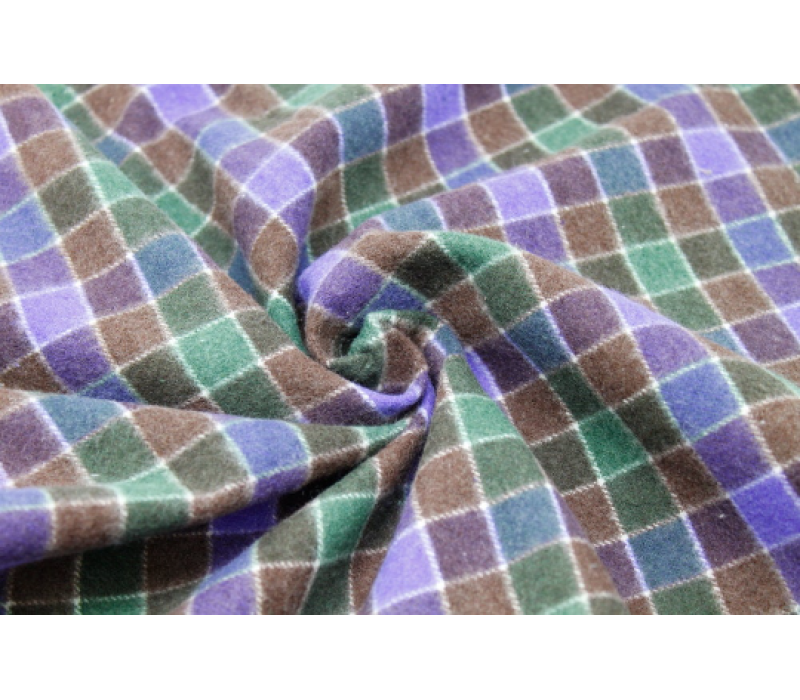 Small Purple Squares Check Flannel