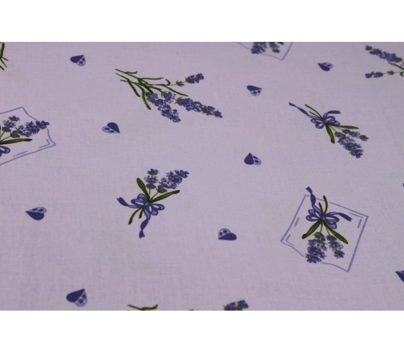 Cotton Fabric, Floral Sprig - Lilac