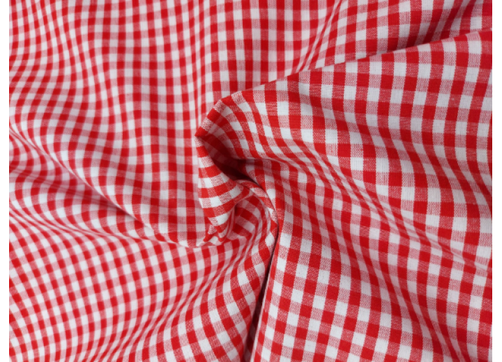 100% Cotton - Medium Weight - Red Gingham 