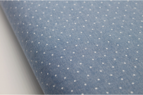 Chambray Denim - Spots - 100% Cotton