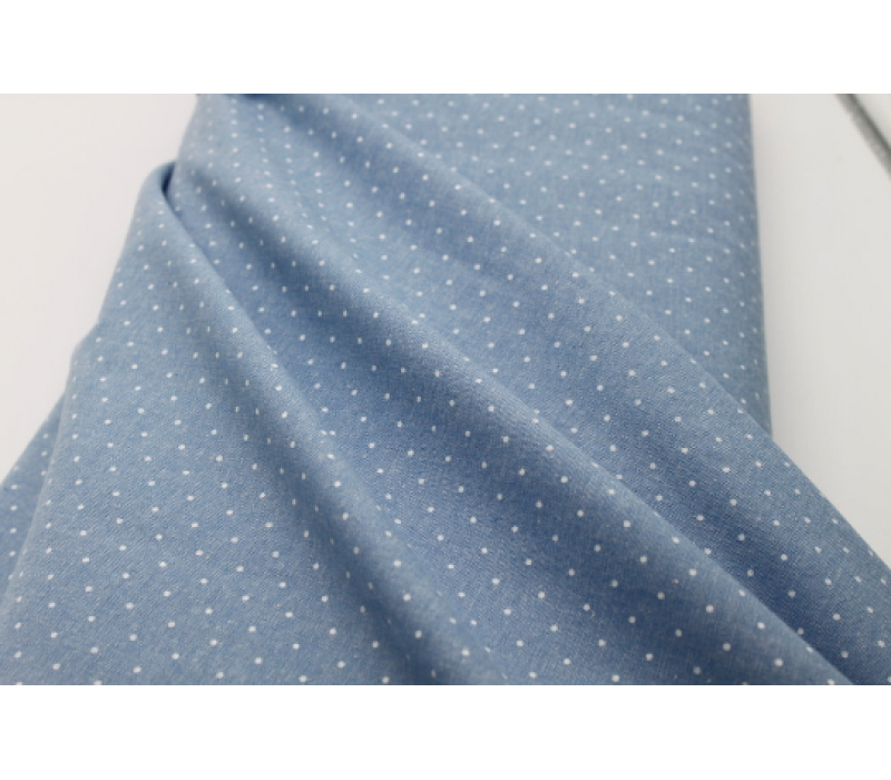 Chambray Denim - Spots - 100% Cotton