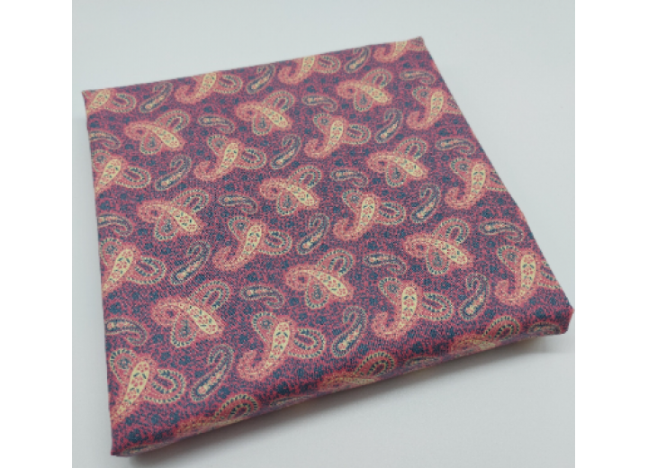 Cotton Fabric, Pink Paisley Pattern