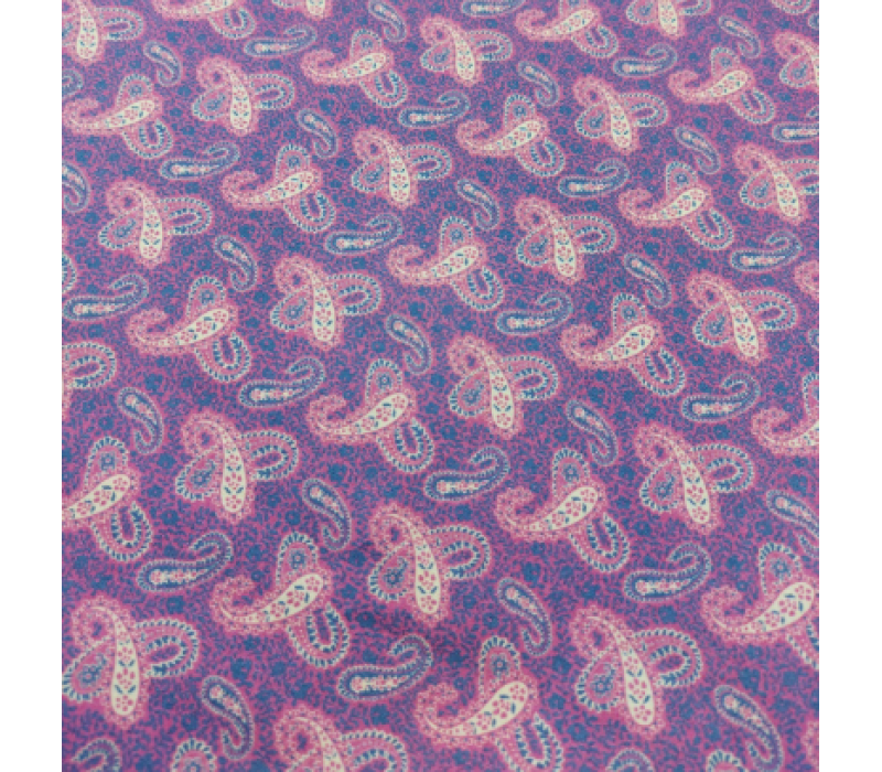 Cotton Fabric, Pink Paisley Pattern