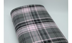 Pink & Grey Fashion Tartan Fabric