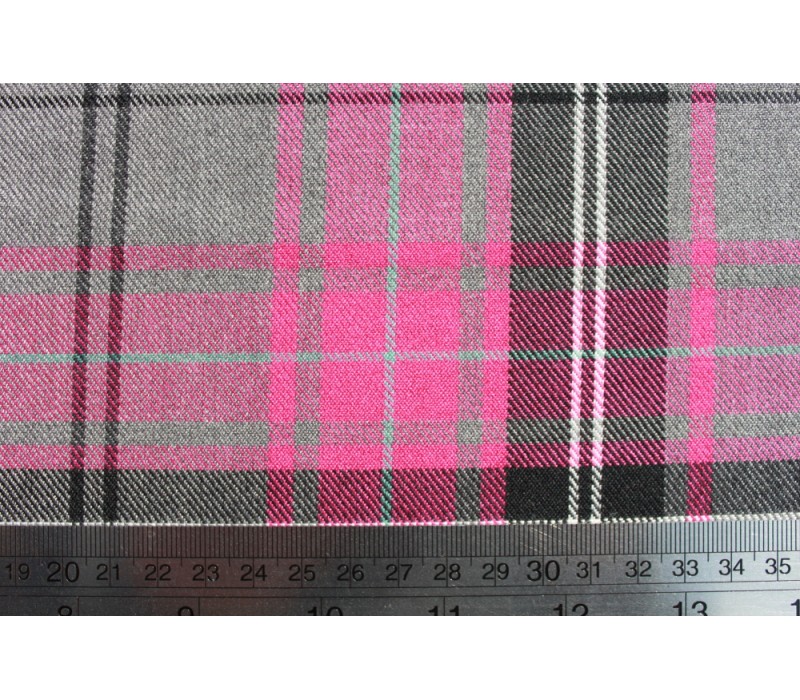 Cerise Tartan Fabric