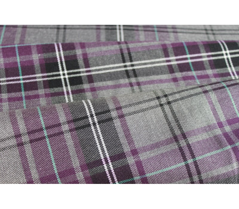 Fashion Purple Tartan Fabric