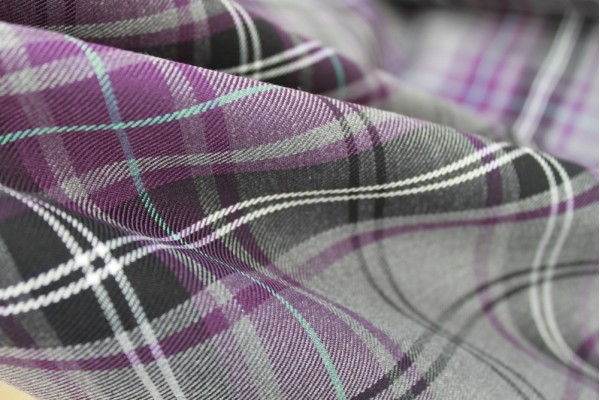 Fashion Purple Tartan Fabric
