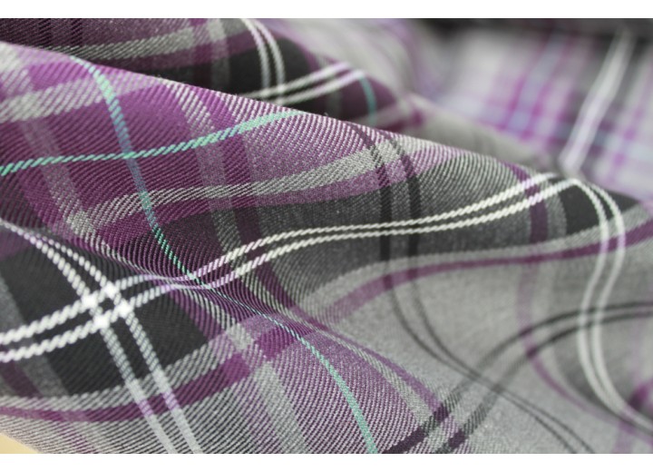 Fashion Purple Tartan Fabric