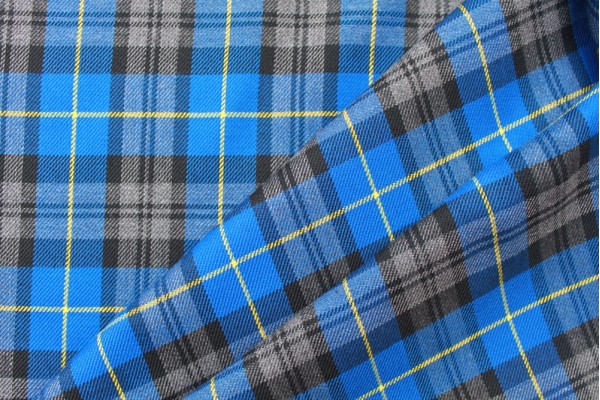 Blue Tartan Fabric - Skye.  