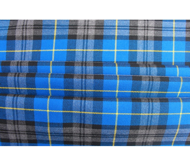 Blue Tartan Fabric - Skye.  