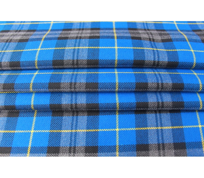 Blue Tartan Fabric - Skye.  