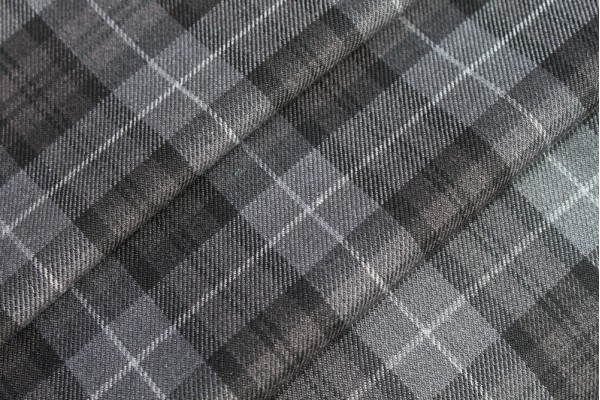 Grey Tartan Fabric