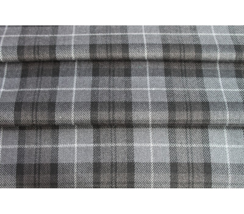 Grey Tartan Fabric