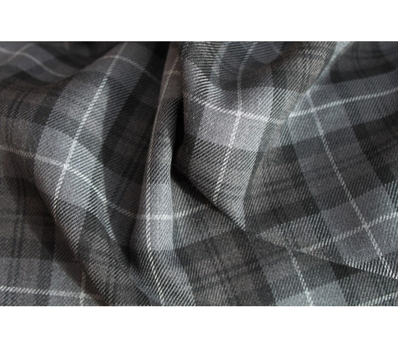 Grey Tartan Fabric