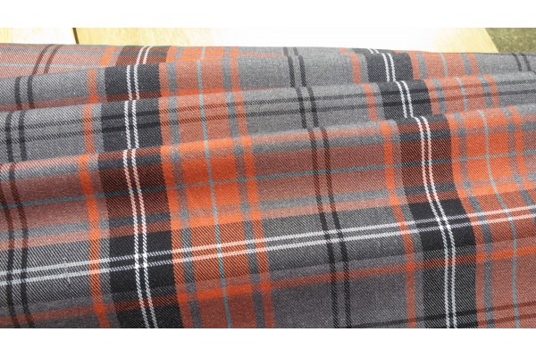 Terracotta Tartan Fabric