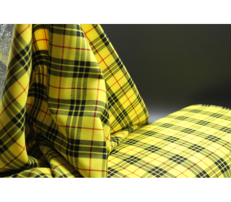 Sunflower Yellow Fashion Tartan Fabric